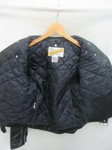 ◆1000円～ショット　schott 618　ダブルライダースジャケット　サイズ38_画像9