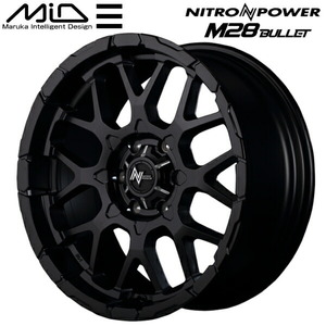 MID NITRO POWER M28 BULLET ホイール1本 セミグロスブラック/マシニング 8.0J-17インチ 6穴/PCD139.7 インセット+20