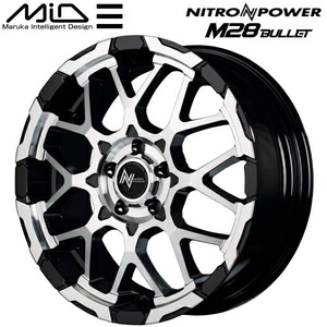 MID NITRO POWER M28 BULLET S ホイール4本 ブラック/ミラーカット 7.0J-18インチ 5穴/PCD114.3 インセット+35