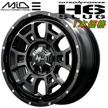 MID NITRO POWER H6 SLUG ホイール1本 セミグロスブラック/マシニング 8.5J-20インチ 6穴/PCD139.7 インセット+20_画像1