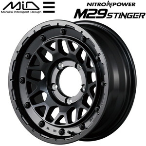 MID NITRO POWER M29 STINGER ホイール4本 バレルブラック 6.0J-16インチ 5穴/PCD139.7 インセット-5