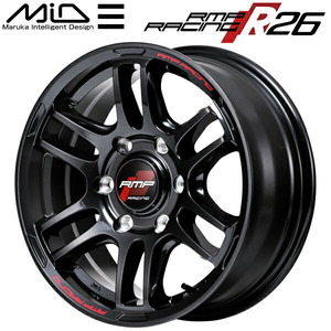 MID RMP RACING R26 ホイール4本 クリスタルブラック 6.5J-17インチ 6穴/PCD139.7 インセット+38