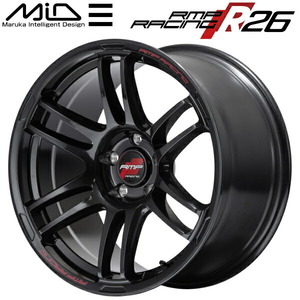 MID RMP RACING R26 ホイール1本 クリスタルブラック 8.5J-18インチ 5穴/PCD100 インセット+45