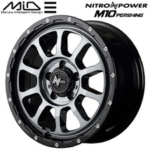 MID NITRO POWER M10 PERSHING S ホイール1本 ブラック/DC+マシニング/ブラッククリア 7.0J-17インチ 5穴/PCD114.3 インセット+42_画像1