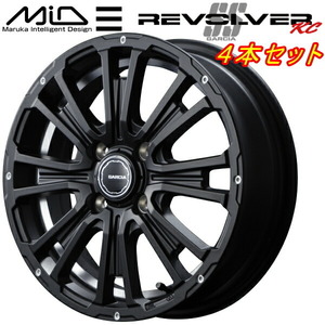 MID Garcia SS REVOLVER KC ホイール4本 セミグロスブラック/アンダーカットDC 4.5J-14インチ 4穴/PCD100 インセット+45