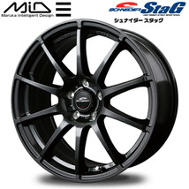 MID SCHNEDER StaG ホイール4本 ストロングガンメタ 4.5J-14インチ 4穴/PCD100 インセット+46_画像1