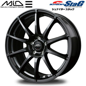 MID SCHNEDER StaG ホイール4本 ストロングガンメタ 4.5J-14インチ 4穴/PCD100 インセット+46