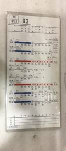 鉄道部品 東武鉄道 東武東上線 運転時刻表 スタフ 行路表