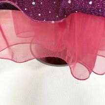 1円 社交ダンスドレス ピンク紫 大きめサイズ ダンス衣装ドレス カラードレス 　発表会　舞台衣装 イベント　中古１３１７_画像10