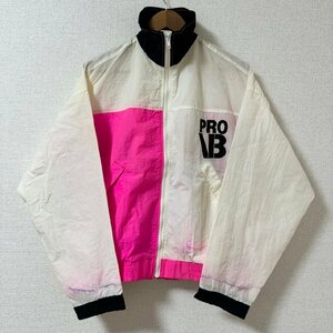 (^w^)b 80s 90s ヴィンテージ USA製 SURF LINE HAWAII JAMS ジャムズ ビーチバレー ナイロン ジャケット ジャンパー ピンク×白 S 8228EE