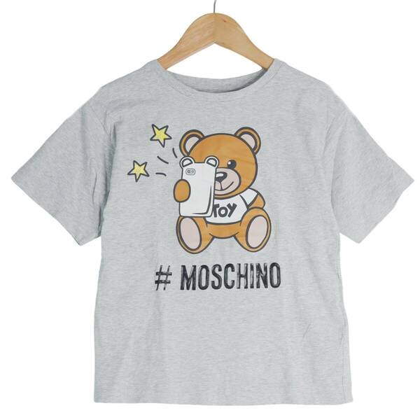 ◆美品 送料無料◆ MOSCHINO モスキーノ ベア くまちゃん ストレッチ 半袖 Tシャツ カットソー キッズ 116cm 6才 ◆三越伊勢丹◆ 0734B0