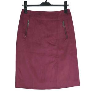 * beautiful goods free shipping * PINKY&DIANNE Pinky & Diane fake suede skirt purple lady's 38 M * made in Japan * 1144B0