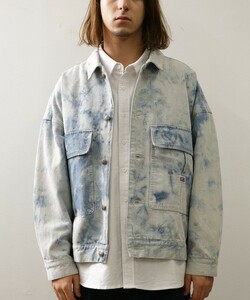 BIG MAC x FREAK'S STORE 別注 L-XL オーバーサイズ タイダイ ブリーチ デニムジャケット 00-02 levis lee wrangler