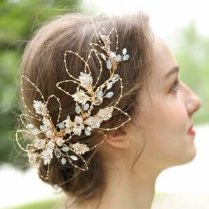 ヘアアクセサリー ヘッドドレス ヘアアクセサリー 成人式 髪飾り 結婚式 ウェディング 成人式