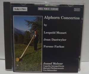 アルプホルン 協奏曲　Alphorn Concertos　Jozsef Molnar　日本プレス盤 CD　モルナール　アルペンホルン