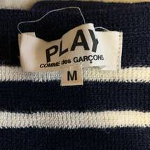 レア！PLAY COMME des GARCONS ボートネックニットMサイズ予約品 即店頭完売品 プレイ ボーダー毛100%_画像3