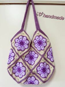  hand made back crochet needle braided back one-side shoulder ok floral print purple series 101