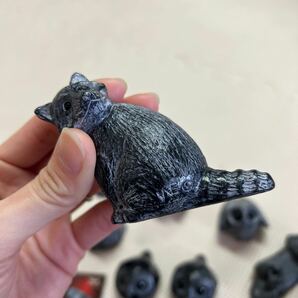 置物 フクロウ アライグマ ラッコ ビーバー wolf sculptures we ウルフ hand made in Canada カナダ A WOLF ORIGINAL インテリアの画像10