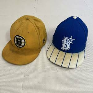 ニューエラ New ERA 59FIFTY 帽子 キャップ Cap 横浜ベイスターズ NHL 2個セット　56.7cm 汚れあり　難あり　中古品　古着