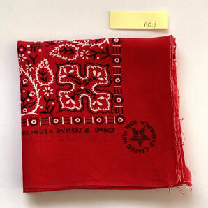 【VINTAGE*1980’s USA BANDANA*アメリカヴィンテージバンダナ*Crafted with Pride in the U.S.A. Council*RN15582*Made in U.S.A】⑨の画像10