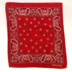 【VINTAGE*1960’s USA BANDANA*ヴィンテージバンダナ*WAMCRAFT社*RN14193*100％ Cotton*GUARANTEED FAST COLOR*片耳*MADE IN USA】⑪