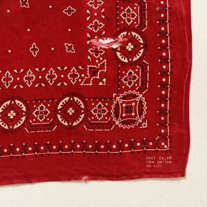 【VINTAGE*1960’s USA BANDANA*ヴィンテージバンダナ*EUREKA PRINTING社*RN23733*100％ Cotton*FAST COLOR*片耳*MADE IN USA】⑬の画像3