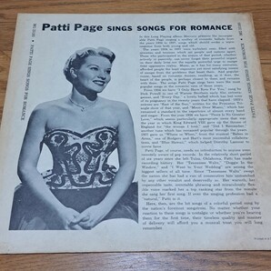 10inch/US盤 パティ・ペイジ Patti Page / Sings Songs For Romance LPの画像2