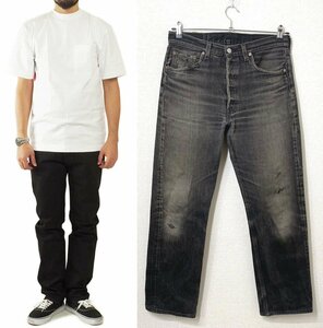 [W33 90s USA производства ]Levi's Levi's 501-0660 Denim брюки L32 черный чёрный джинсы 96 год производства 