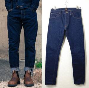 【w32】TCB jeans SLIM CATBOY セルビッチ スリムデニムパンツ インディゴ キャットボーイ ヘアオンハイド ティーシービージーンズ ハラコ