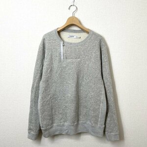 nonnative ノンネイティブ DWELLER HALF ZIP CREW COTTON SWEAT ハーフジップ スウェット 1 グレー トレーナー NN C3706