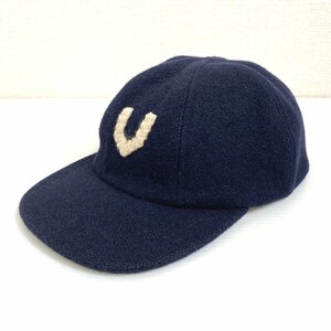 visvim ビズビム HONUS CAP V VTG TWEED ウール×リネン キャップ ML ネイビー 紺 帽子