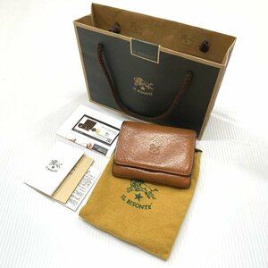 IL BISONTE イルビゾンテ レザー 2つ折り財布 ブラウン 茶