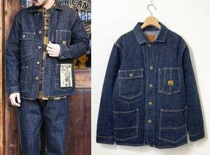 トロフィークロージング 2604 Dirt Denim Coverall デニムカバーオール 40 L インディゴ デニムジャケット TROPHY CLOTHING