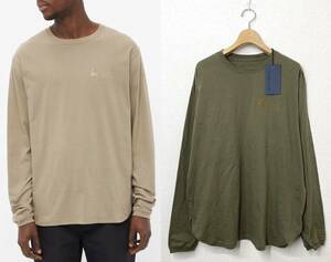 【新品 定価1.1万円】nonnative ノンネイティブ DWELLER L/S TEE TNP 2 長袖Tシャツ 1 カーキ 刺繍 ロンT NN T4009