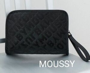 今期 新作 新品 タグ付き AZUL ロゴ エンボス加工 メンズ クラッチバッグ ハンドバッグ セカンドバッグ MOUSSY