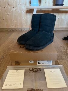 UGG CLASSIC SHORT 5800M 黒 ムートンブーツ 27 アグ