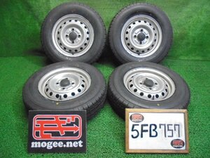 5FB757 BB5)) 送料無料 2023年製 新品 未使用品 145R12 6PR LT ダンロップ ENASAVE VAN01 夏タイヤ+ダイハツ純正スチールホイールセット　