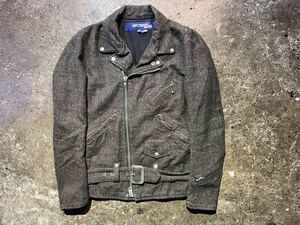 JUNYA WATANABE MAN 07AW ウール縮絨 ダブル ライダースジャケット ジュンヤワタナベマン AD2007 WT-J029 S