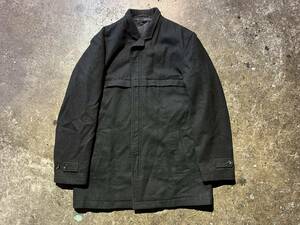 COMME des GARCONS HOMME 99AW 製品洗い ウールジップアップジャケット ハーフコート HJ-070780 AD1999 コムデギャルソンオム