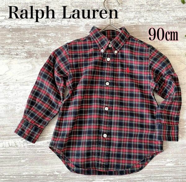 Ralph Lauren キッズ　チェックシャツ　90㎝　ボタンダウン