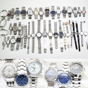 美品 30点セット●SILVER COLOR シルバー 銀色 メンズ/レディース腕時計 SEIKO/CITIZEN/D&G/CASIO/CK/XC/Paul Smith 大量 まとめ クオーツ