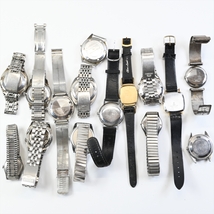 8.腕時計 15個セット●SEIKO/CITIZEN/ORIENT/CROWN/ELGIN/WALTHAM/LM 銀製 紫 機械式 手巻き 自動巻き アンティーク 大量 まとめ ジャンク_画像9