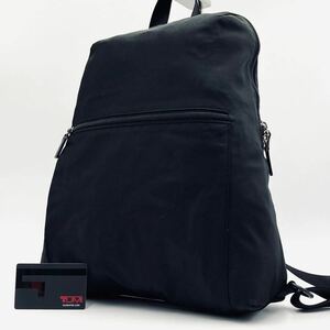 1円~[極美品] TUMI トゥミ ボヤジュール メンズ ビジネスバッグ リュックサック バックパック A4/PC可 レザー 本革 ナイロン 通勤 旅行 黒