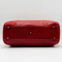 1円~[希少 極美品] BALLY バリー オールレザー 本革 ハンドバッグ ミニボストン 大容量 肩掛け 旅行 ゴルフ ビジネス メンズ レディース 赤_画像6