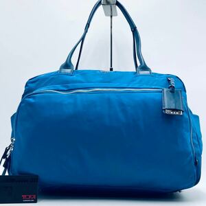 1円~[希少色/極美品] TUMI トゥミ メンズ ビジネスバッグ トートバッグ ミニボストン レザー ナイロン A4/PC可 大容量 通勤 旅行 ゴルフ 青