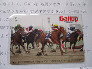 ☆週刊GALLOP　2002年フェブラリーS　アグネスデジタル　QUO☆