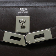 エルメス HERMES ケリー40 内縫い ボックスカーフ SV金具 □I刻印 ハンドバッグ ショコラ 中古 maw26002_画像9