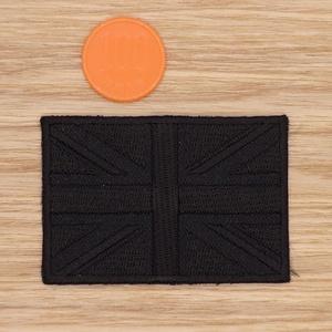 【Ｌサイズ】アイロンワッペン NO.1195 イギリス 黒色 英国 国旗 ユニオンジャック 英国旗 人気【郵便定形】