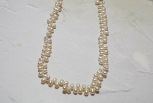 163 本真珠 パール ネックレス 全長約96㎝ ヴィンテージ アクセサリー ペンダント 冠婚葬祭 淡水パール 淡水真珠 首飾り 装飾品