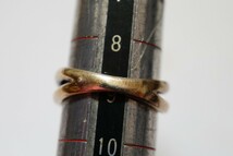 469 海外製 キュービックジルコニア シルバー リング 指輪 約9号 ヴィンテージ アクセサリー STERLING刻印 アンティーク CZ 装飾品_画像5
